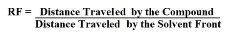 the equation for rf value